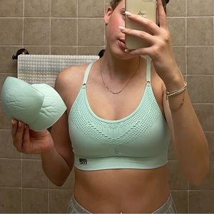 Teal sports bra